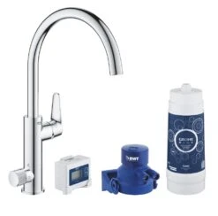 Grohe Blue Pure - Keukenkraanset BauCurve Met Filter, Chroom 30385000