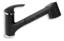 Novaservis Metalia 57 - Keukenkraan Met Uittrekbare Handdouche En Schakelaar, Graniet-zwart 57081,GRB