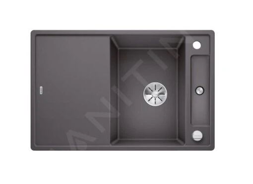 Blanco Axia III 45 - Silgranit Spoelbak, 780x510 Mm, Met Accessoires, InFino, Grijze Rots 523174