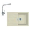 Franke Sets - Keukenset T81, Tectonite Spoelbak S2D 611-78 En Keukenkraan Samoa, Beige/chroom 143.0675.729