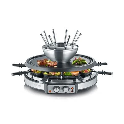 Severin Raclette Fondue & Gourmet Combinatie 8-persoons RG 2348 - Afbeelding 3