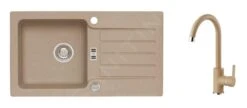 Alveus Sets - Set Spoelbak Niagara 30 En Keukenkraan Tonia, Beige SETA152
