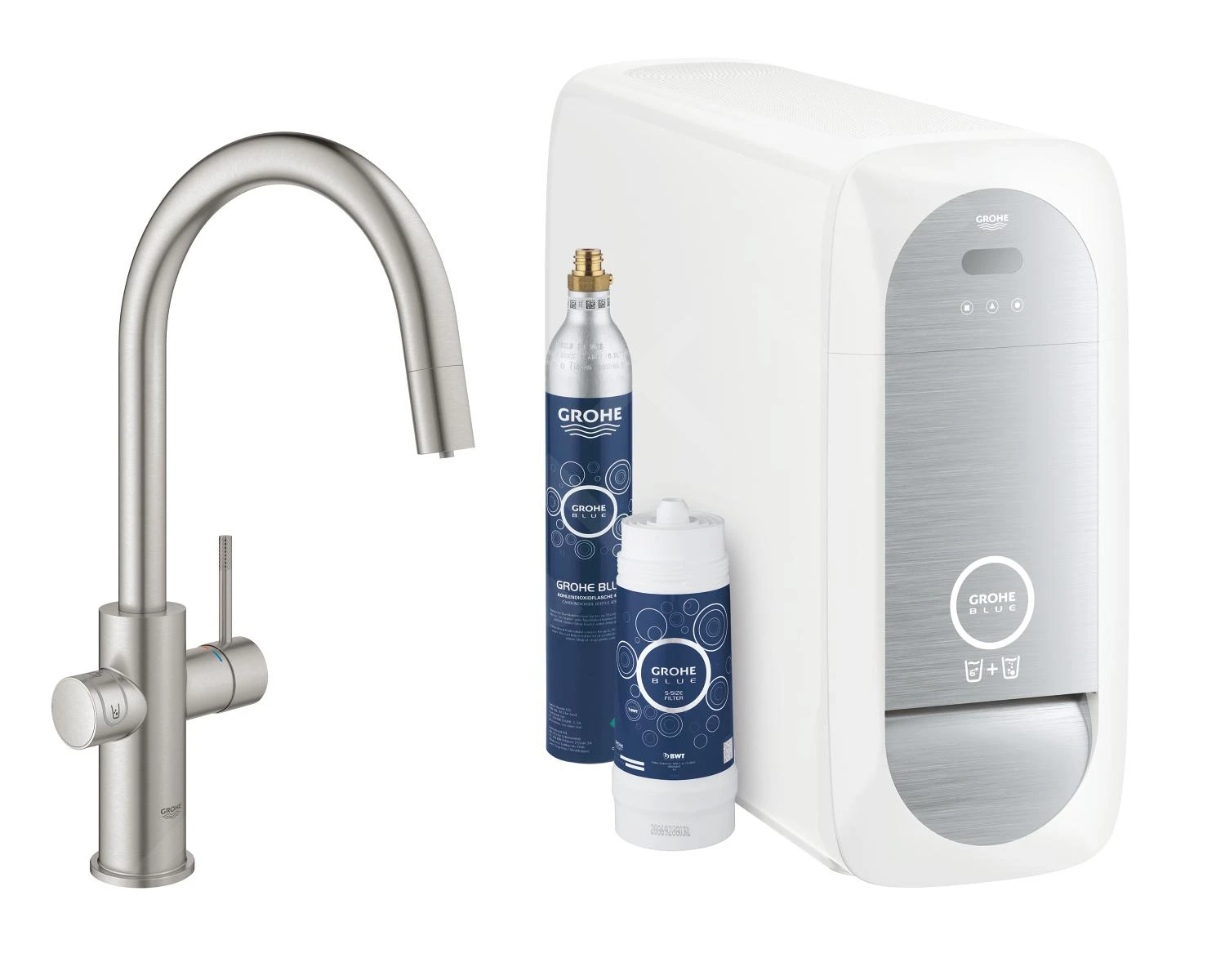 Grohe Blue Home - Connected Keukenkraan, Met Filter En Koeler, Supersteel 31541DC0
