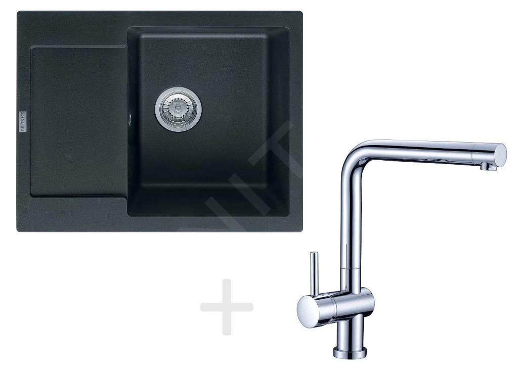 Franke Sets - Keukenset G7, Fragraniet Spoelbak MRG 611-62, Onyx + Kraan Samoa, Chroom 114.0253.063