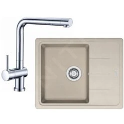 Franke Sets - Keukenset G95, Fragraniet Spoelbak BFG 611-62 + SAMOA Kraan, Sahara/chroom 114.0438.982