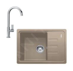 Franke Sets - Keukenset G115, Fragraniet Spoelbak BSG 611-62 En Keukenkraan FP 0408.031, Kasjmier/chroom 114.0510.432