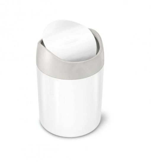 Simplehuman Afvalemmers - Mini Afvalbakje Op Tafel 1,5 L, Wit CW2079