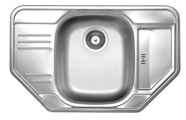 Novaservis Spoelbakken - Spoelbak 490x780 Mm Met Overloop, Rvs DR49/78R