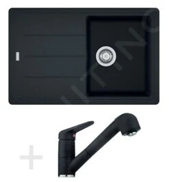 Franke Sets - Spoelbakset G57, BFG 611-78 Graniet Spoelbak, Onyx + Keukenkraan FC 9547, Onyx 114.0323.914