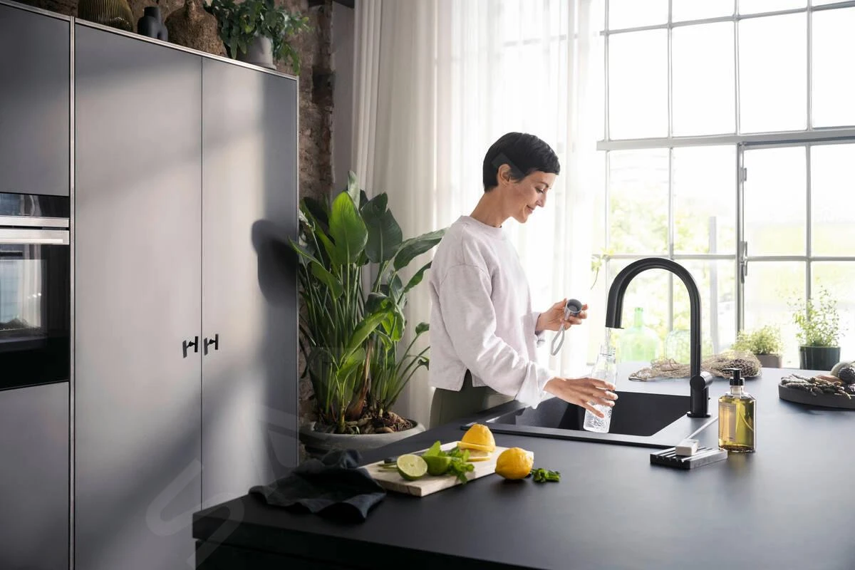 Hansgrohe Aqittura M91 - Keukenmengkraan Met Uittrekbare Uitloop, SodaSystem, SBox, Mat Zwart 76836670 - Afbeelding 5