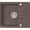 Alveus Rock - Granieten Spoelbak 595x475 Mm, Met Draaiknopbediening, Chocolate 1107846