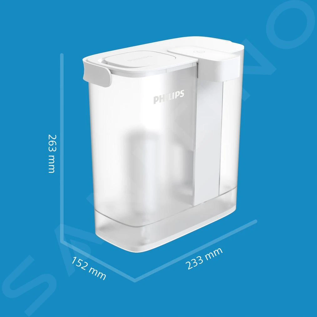 Philips Filtratie - Waterfilterstation, Inhoud 3 L, Micro X-Clean, Wit AWP2980WH/58 - Afbeelding 2