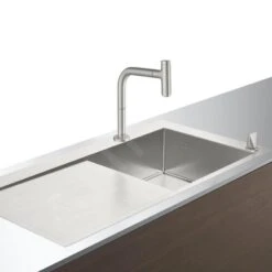 Hansgrohe Spoelbakken - Spoelbakset C71-F450-07 Spoelbak+keukenkraan,RVS 43205800