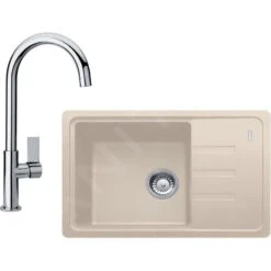 Franke Sets - Keukenset G115, Fragraniet Spoelbak BSG 611-62, Sahara + Kraan FP 0408.031, Chroom 114.0440.628