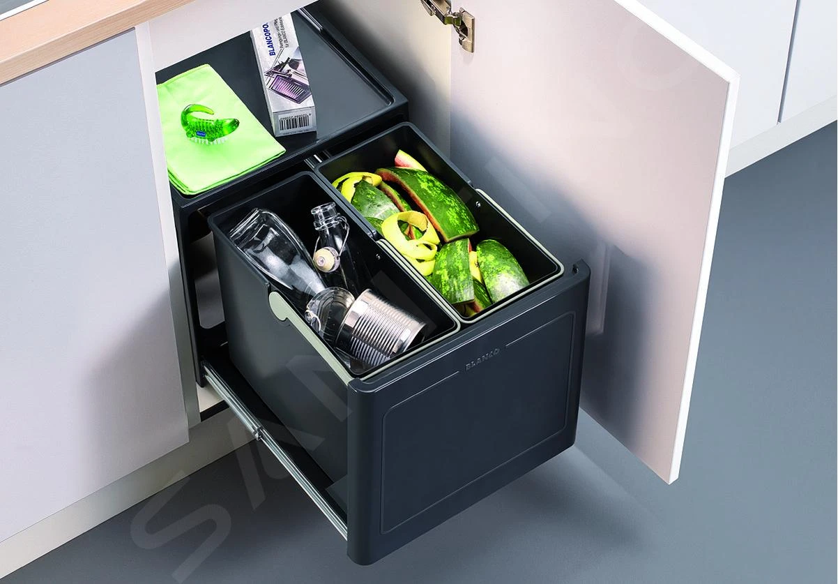 Blanco Botton Pro - Afvalsorteersysteem, Met Scheidingswand, Inhoud 26 L 517468 - Afbeelding 3