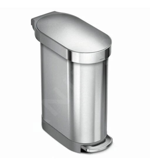 Simplehuman Afvalemmers - Afvalbak Slim 45 L, Gebrosteld Rvs CW2044