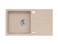 Alveus Galapagos - Granieten Spoelbak 770x430 Mm, Met Draaiknopbediening, Beige 1091213