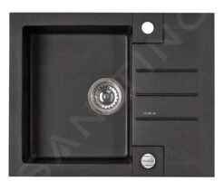 Alveus Rock - Granieten Spoelbak 595x475 Mm, Met Draaiknopbediening, Carbon 1090951