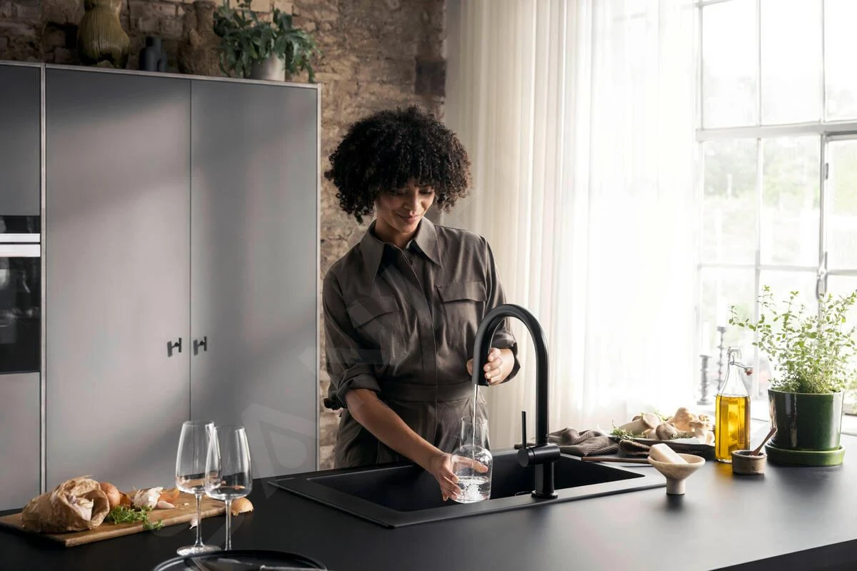 Hansgrohe Aqittura M91 - Keukenmengkraan Met Uittrekbare Uitloop En Filterkop, Mat Zwart 76803670 - Afbeelding 4