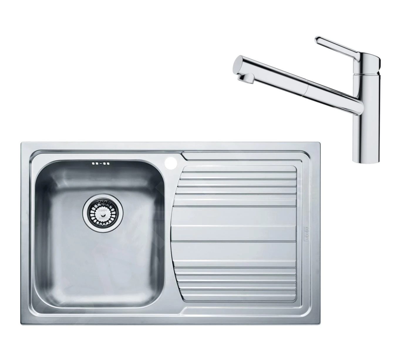 Franke Sets - Set N83, Rvs Spoelbak LLX 611/2 En Keukenkraan FC 3055.031, Rvs/chroom 101.0650.597