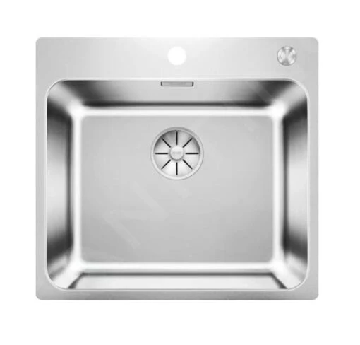 Blanco Solis 500 - Spoelbak, 540x500 Mm, Met PushControl Afvoerbediening , Geborsteld Rvs 526124