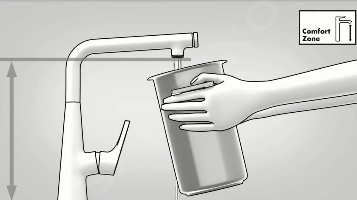 Hansgrohe Focus M42 - Keukenkraan M429-H220 Met Uittrekbare Handdouche, Rvs Look 71800800 - Afbeelding 5