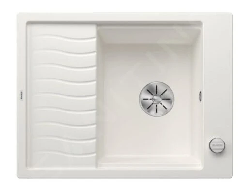 Blanco Elon 45 - Silgranit Spoelbak, 650x500 Mm, Met Afvoerbediening En Toebehoren, InFino, Wit 524818