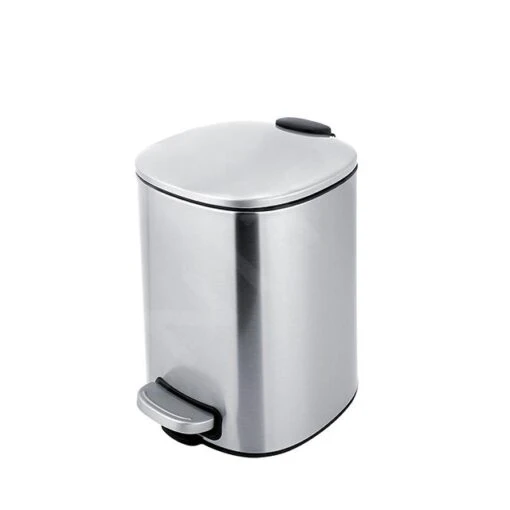 Nimco Afvalemmers - Prullenbak 5 L, Mat Rvs KOS 9005-10