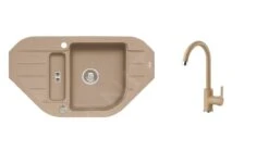 Alveus Sets - Set Spoelbak Niagara 60 En Keukenkraan Tonia, Beige SETA165