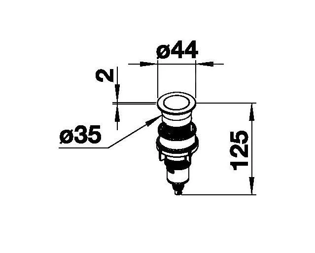 Blanco Toebehoren - PushControl, Bedieningssysteem Voor Het InFino® Afloopsysteem, Rvs 233696 - Afbeelding 2