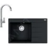 Franke Sets - Set G218, Fragraniet Spoelbak CNG 611-78 TL/2 En Keukenkraan FP 0408.031, Onyx/chroom 114.0650.816