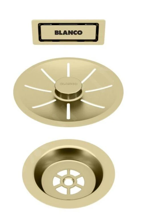 Blanco Accessoires - Afvoerset C-overflow, Voor Enkele Spoelbak, Goud 203476