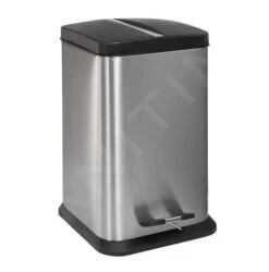 Sanela RVS-afvalemmers - RVS Prullenbak, 20 L, Mat SLZN 80X