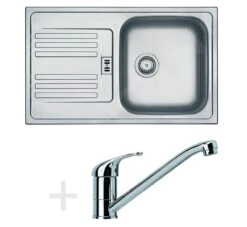 Franke Sets - Keukenset N35, Rvs Spoelbak EFN 614-78 + Kraan FB 250.031, Chroom 101.0684.390